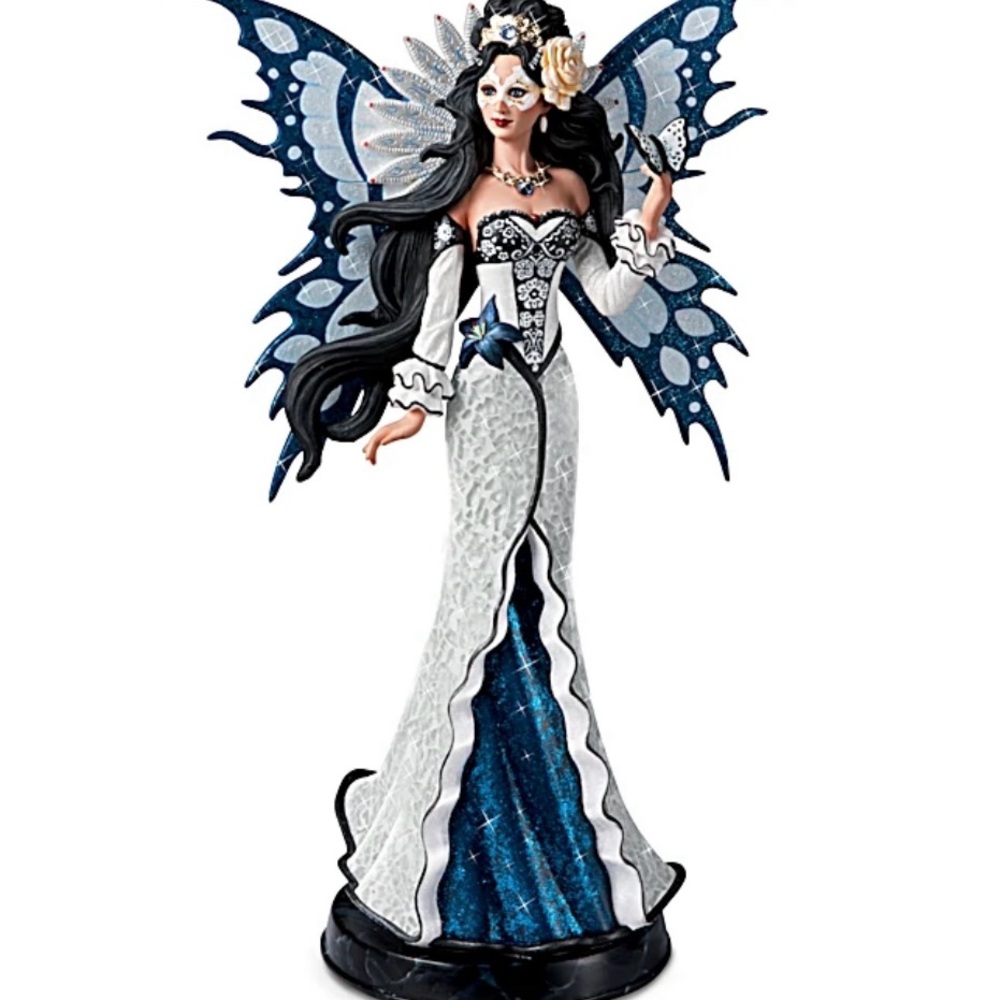 Enchanted Twilight Glass Mosaic Fairy Sculpture
